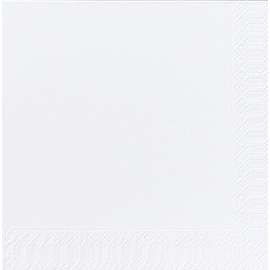Duni Engångsservett, 3-lagers, enfärgad, ¼-vikt, 40 cm, vit produktfoto