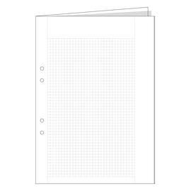 Provskrivningspapper A3 vikt, vitt 70g hålat papper, rutat 5x5mm produktfoto