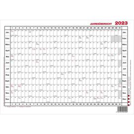 GÜSS Jahresübersicht Modell 1, Jahresplaner, 2023, 12 Monate / 1 Seite, A5 quer, 200x150mm, Karton, schwarz/rot, 1 Stück Artikelbild