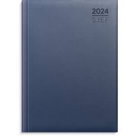 Sjefskalender GRIEG A5 imitert 2024 blå produktbilde