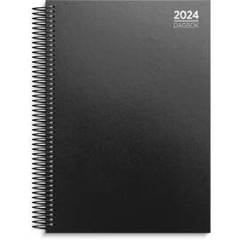 Dagbok GRIEG A4 spiral linjert 2024 sort produktbilde
