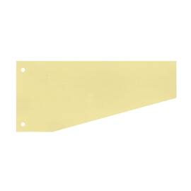 Wekre Trennstreifen, Aktenfahnen, 2fach Lochung, Karton (RC), 190 g/m², 240x105/55mm, gelb, 100 Stück pro Packung, 1 Packung Artikelbild