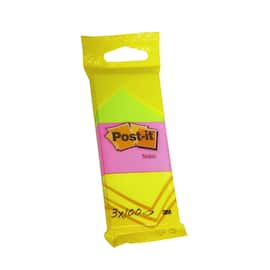 Post-it® Sticky-notislappar, 38 x 51 mm, olika färger, 3 x 100 blad, 6812-N produktfoto
