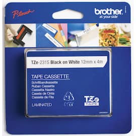 Tape BROTHER TZ-e231S2 12mmx4m sort/hvit produktbilde