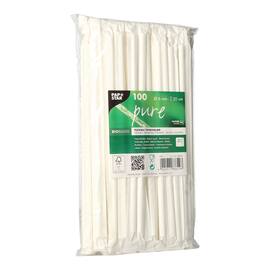 Sugerør papir enkeltpk. 20cm m/bøy (100) produktbilde