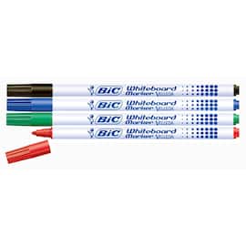 BIC® Whiteboardpenna Velleda® 1721, tunn spets, 1,6 mm linjebredd, olika färger: Svart, röd, blå, grön produktfoto