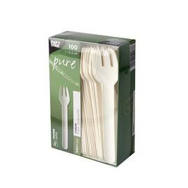 Gaffel PURE papp 15,5cm hvit (100) produktbilde