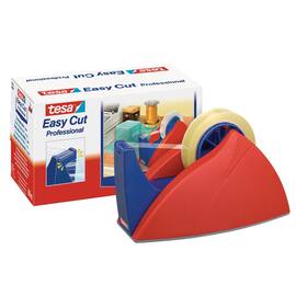 tesa® Tischabroller Easy Cut® für 66m x 25mm, Klebebandabroller, Tischdispenser, Klebebanddispenser, rot/blau, ohne Klebeband, 1 Stück Artikelbild