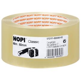 NOPI PP-Klebeband Classic, Packband, Transparent, 50mmx66m, 1 Rolle Artikelbild