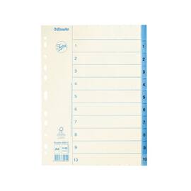 Jopa Pappersregister, kraft, 10 delar, 1-10, A4, vit produktfoto