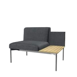 deNord Design Stol Sona 1,5-sits SO/151/N/4/L grå produktfoto