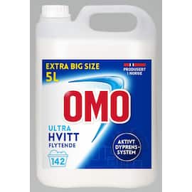 Tøyvask OMO Ultra Hvitt flytende 5L produktbilde