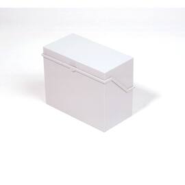 helit Karteikasten, Karteibox, A7, quer, grau, 120x73x94mm, für 300 Karten, 1 Stück Artikelbild