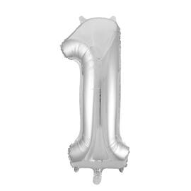 Ballong folie 86cm tall 1 sølv produktbilde