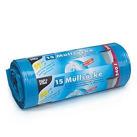 PAPSTAR Müllsäcke 240 Liter, blau, 15 Stück Artikelbild