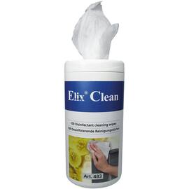Elix® Clean Desinfektionstuch Art. 483, Desinfektionstücher, getränkt, alkoholfrei, 13x15cm, 100 Tücher pro Dose Artikelbild