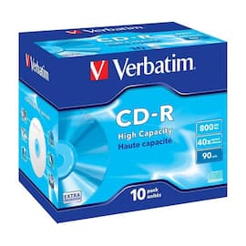Verbatim CD-R Datalife Extra Rohling, 800MB, 90Min, 48-fach, Jewel Case, 10 Stück Artikelbild