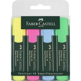 Faber-Castell Överstrykningspenna TEXTLINER 48, snedskuren spets, 1 mm 2 mm och 5 mm påfyllningsbar, olika färger produktfoto