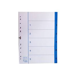 Pappersregister A4 1-5 produktfoto
