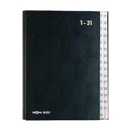 PAGNA Pultordner, Unterschriftenmappe, Ordnungsmappe, 1-31, 32-teilig, schwarz, 340x265x40mm, 1 Stück Artikelbild