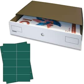 Pressel Stapel-Box 341 A3, grau-braun/weiß mit grünen Etiketten (vorher Art.Nr. 348104) Artikelbild