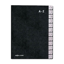 PAGNA Pultordner, Unterschriftenmappe, Ordnungsmappe, A-Z, 24-teilig, RC-Hartpappe, schwarz, A4, 1 Stück Artikelbild