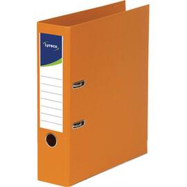 Lyreco Ordner, PP-kaschiert, Einsteckrückenschild, mit Griffloch, A4, 80mm, orange, 1 Stück Artikelbild