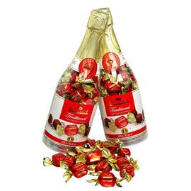 Sjokolade trøfler i champagneflaske 350g produktbilde