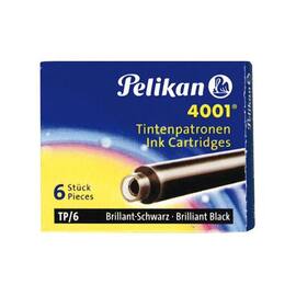 Pelikan Tintenpatronen 4001, Brilliant Schwarz, 6 Stück Artikelbild
