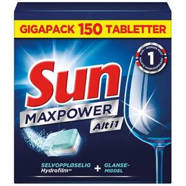 Maskinoppvask SUN Alt i 1 MaxPower (150) produktbilde