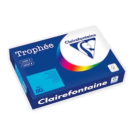 Clairefontaine Multifunktionspapier Trophée, Kopierpapier, Druckerpapier, intensiv königsblau, A4, 80g, 500 Blatt, 1 Packung Artikelbild