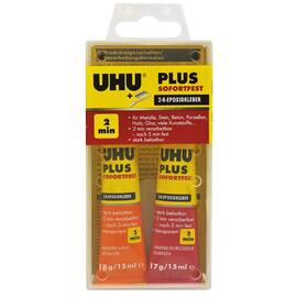 Uhu Klebstoff Plus sofortfest, 2-Komponenten-Epoxidharzkleber, 35 g Artikelbild