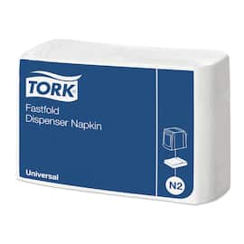 Dispenserserviett TORK 1L N2 hvit (300) produktbilde