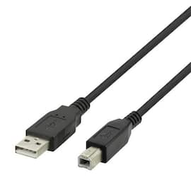 Kabel DELTACO USB 2.0 A/B 3m sort produktbilde