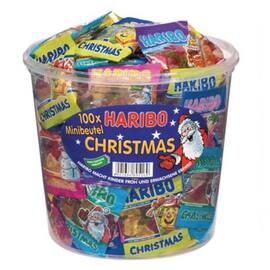 HARIBO Fruchtgummi Merry Christmas Minibeutel, süßer Snack, 100 Beutel, 980g, 1 Dose Artikelbild