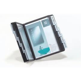 Durable Visningspanelsystem, VARIO, skrivbord, 10 fack, A5, svart produktfoto
