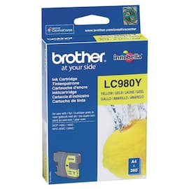 Brother Bläckpatron LC980 Y, LC-980Y, Innobella™-bläck, gul, singelförpackning produktfoto