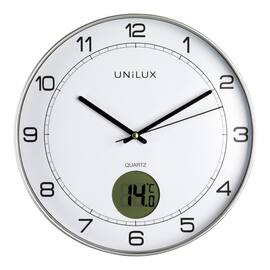 Veggur UNILUX Tempus Ø30,5cm m/temp sølv produktbilde