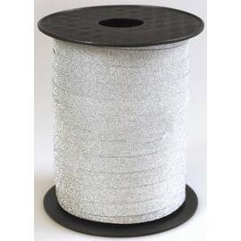 Gavebånd 100m x10mm glitter sølv produktbilde