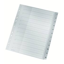 Leitz Ordnerregister A4, 1-12, PP, grau Artikelbild