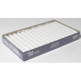 Kronelys 20cm 100% stearin hvit (30) produktbilde