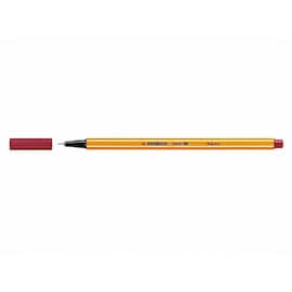 STABILO Fineliner Point 88®, tunn spets, orange pennkropp, mörkrött bläck produktfoto