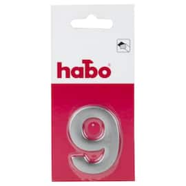 Skilt HABO nummer 9 rustfritt stål 5cm produktbilde