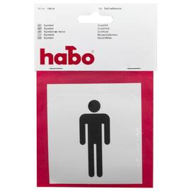 Skilt HABO WC Herre 8x8cm vinyl produktbilde