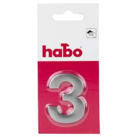 Skilt HABO nummer 3 rustfritt stål 5cm produktbilde