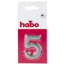 Skilt HABO nummer 5 rustfritt stål 5cm produktbilde