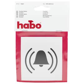 Skilt HABO Alarm 8x8cm vinyl produktbilde