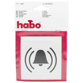 Skilt HABO Alarm 8x8cm vinyl produktbilde