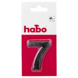 Skilt HABO nummer 7 rustfr stål 5cm sort produktbilde