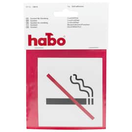 Skilt HABO Røyking forbudt 8x8cm vinyl produktbilde
